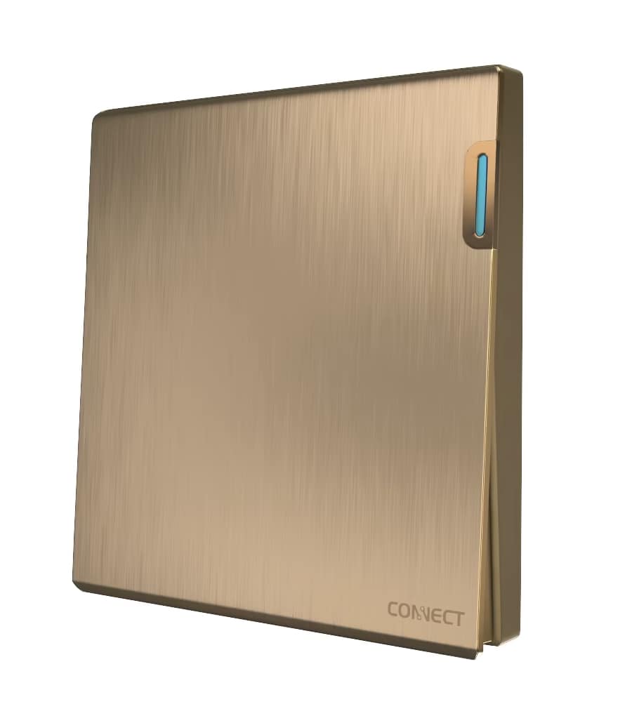 Home 1 Gang 1 Way Switch-Premium Gold-Connect
