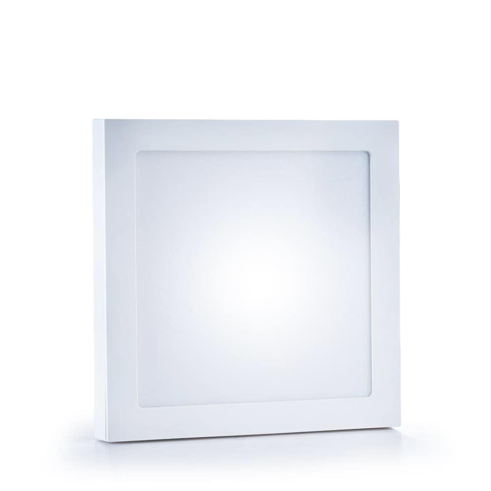 LED ECO Panel Light 6W Warm White (3000K) Surface Square-Green Plastic Frame