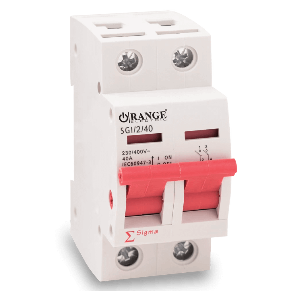 Isolator-2 pole-63A-Sigma-Orange