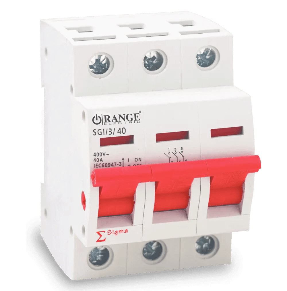 Isolator-3 pole-40A-Sigma-Orange