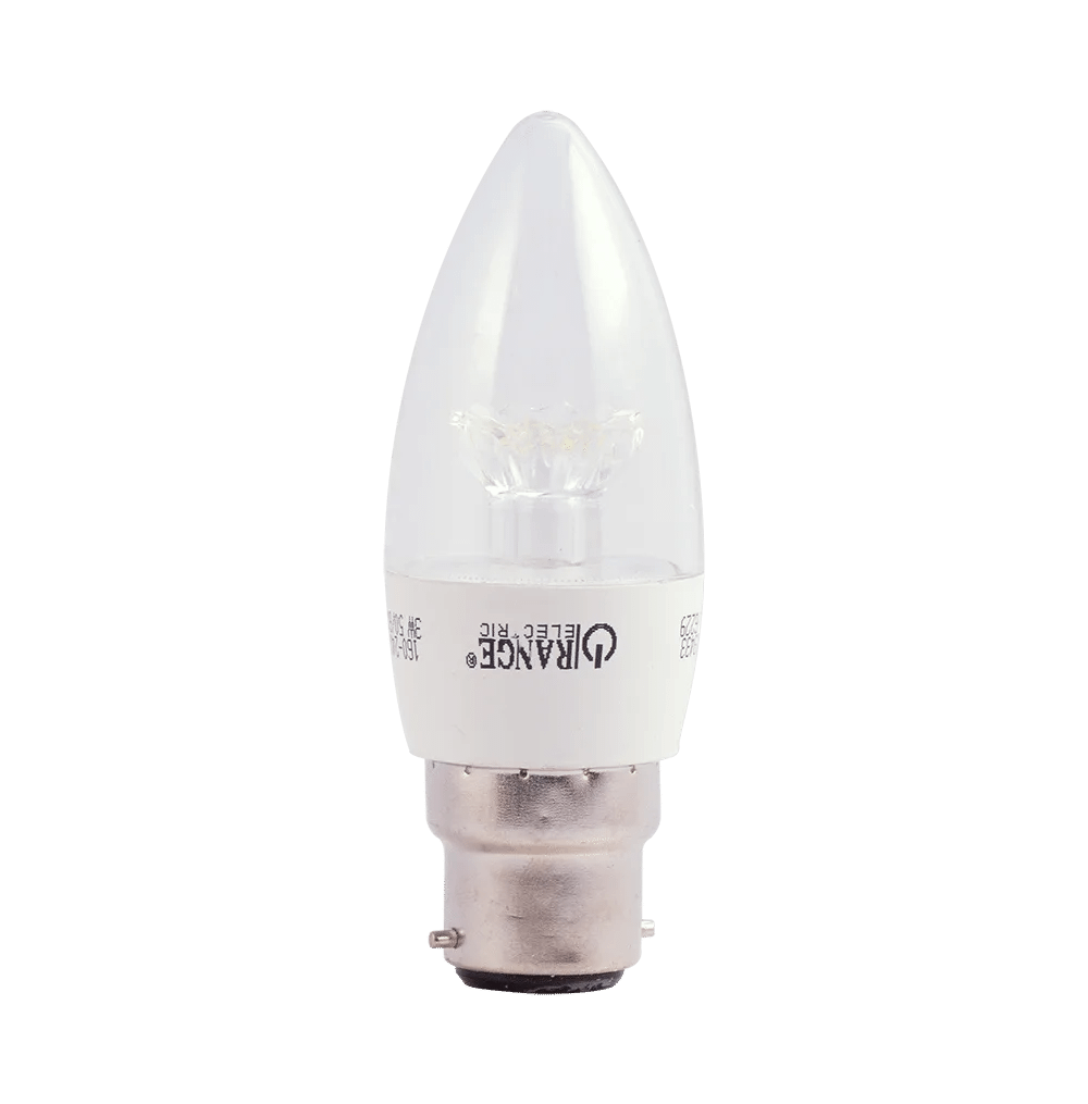 LED Candle Bulb 5W B22 (Pin Type) Warm White (3000K)-Orange