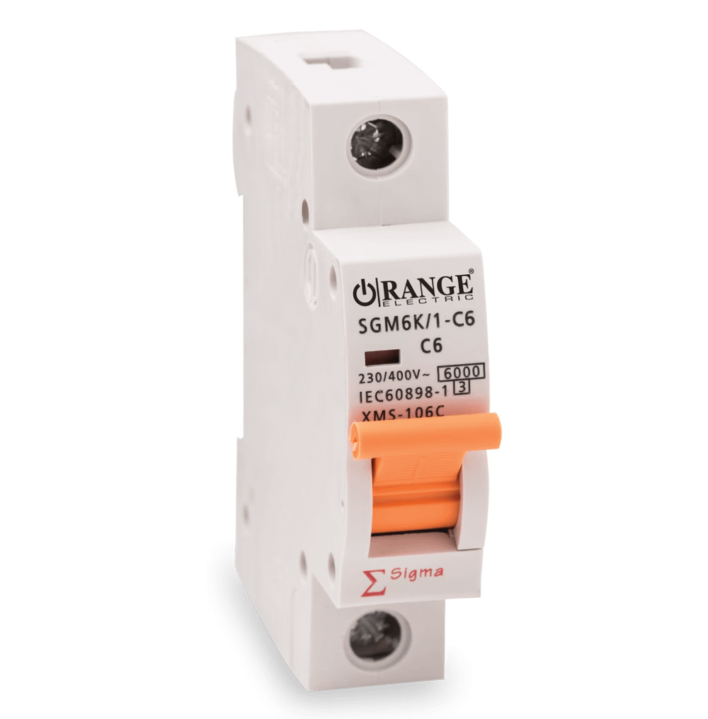 MCB-1 Pole-6kA-63A-Type C-Sigma-Orange