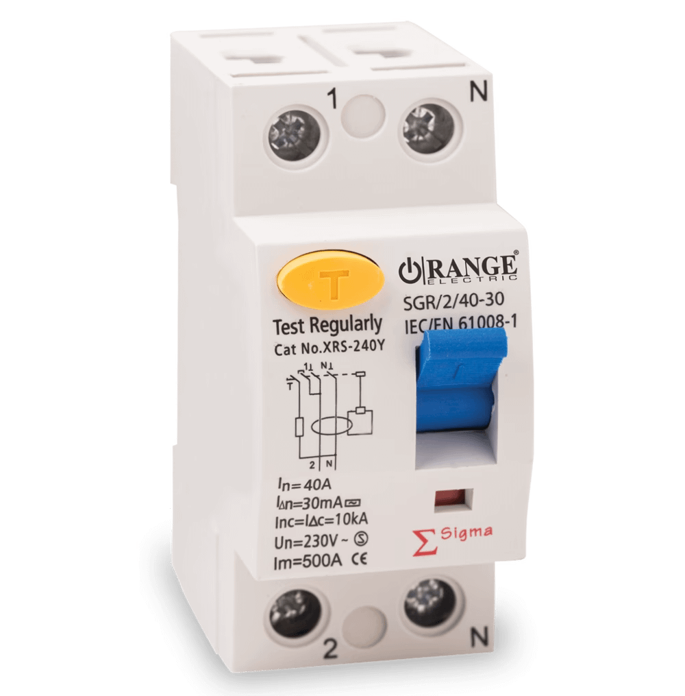 RCD-2 Pole-63A-30mA-Sigma-Orange