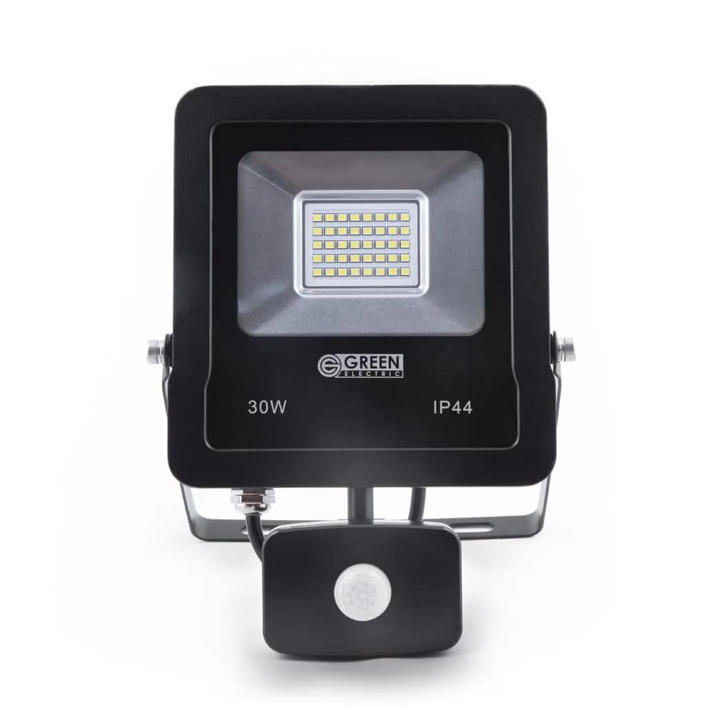 LED Sensor Standard Flood Light-Green-30W-Daylight-Cool White-6500K