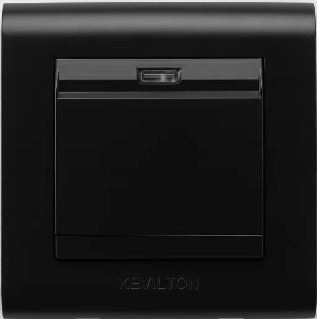 Key Card Switch-Modular Series-Jet Black-Kevilton