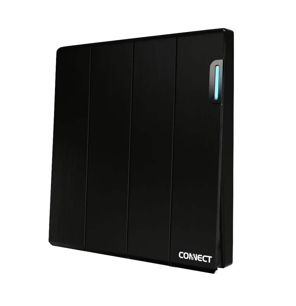 4 Gang 2 Way Switch-Ultimate Black-Connect