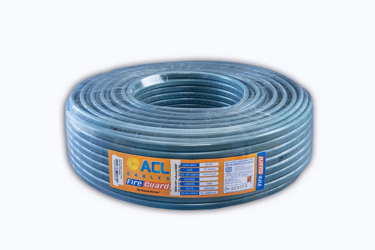 7/1.04mm – CU/PVC/PVC – Twin – (7/.044Inch – 6 mm^2) – 1m – ACL