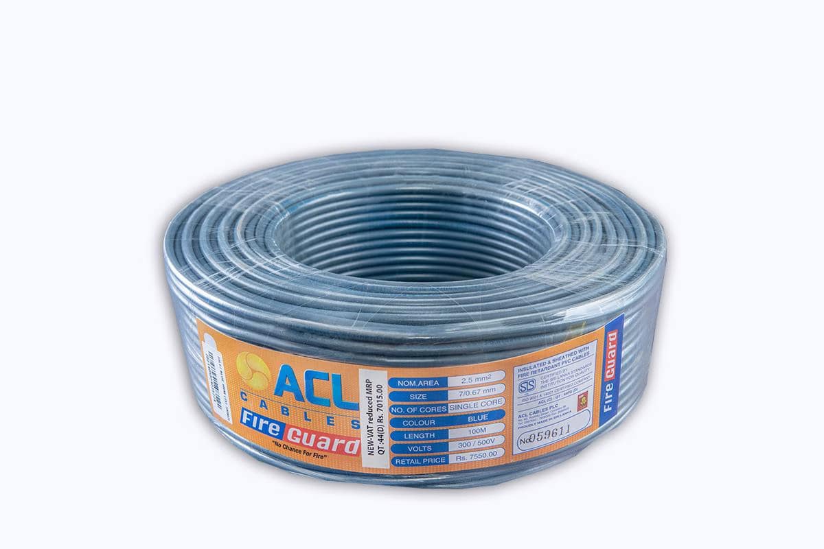 7/0.67mm-CU/PVC/PVC-Single(7/.029Inch-2.5 mm^2)-Blue-100m-ACL