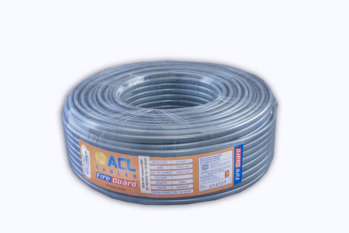 7/0.67mm-CU/PVC/PVC-Twin-(7/.029Inch-2.5 mm^2)-100m-ACL