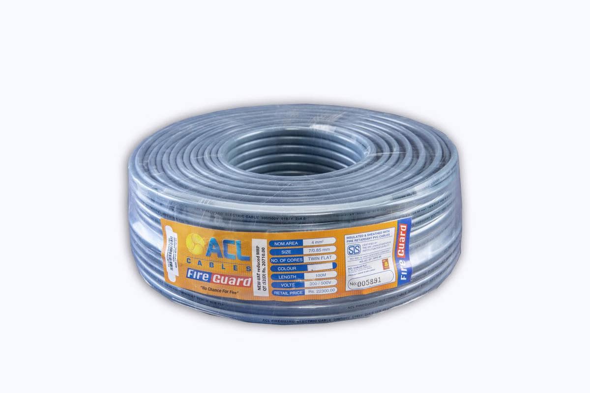7/0.85mm-CU/PVC/PVC-Twin-(7/.036Inch-4 mm^2)-100m-ACL