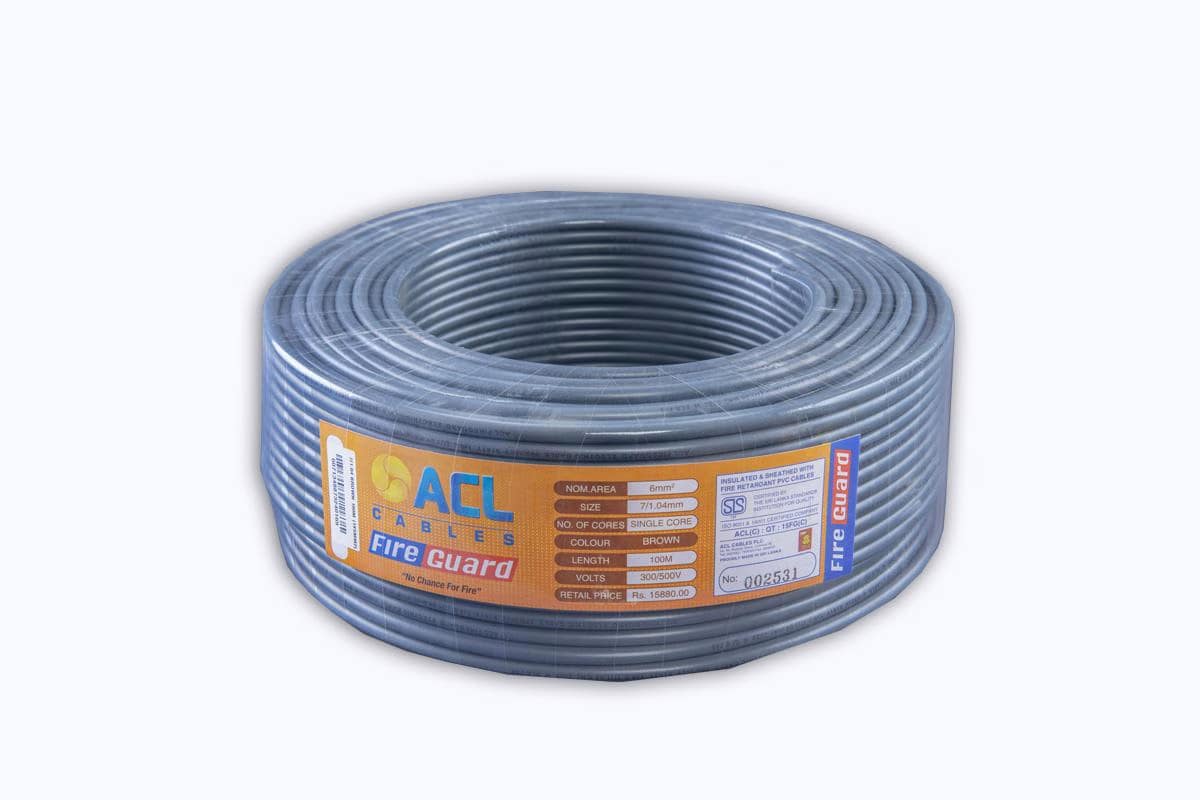 7/1.04mm-CU/PVC/PVC-Single-(7/.044Inch-6 mm^2)-Brown-100m-ACL