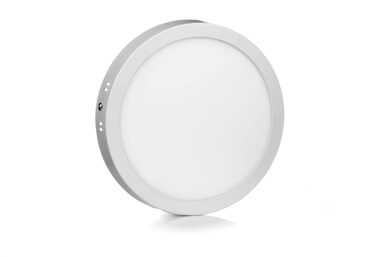 Home LED Panel Light 18W Cool White Surface Round-Green Aluminum Frame