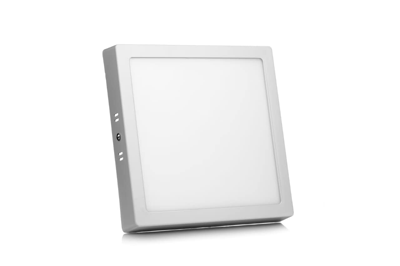 Home LED Panel Light 18W Cool White Surface Square-Green Aluminum Frame