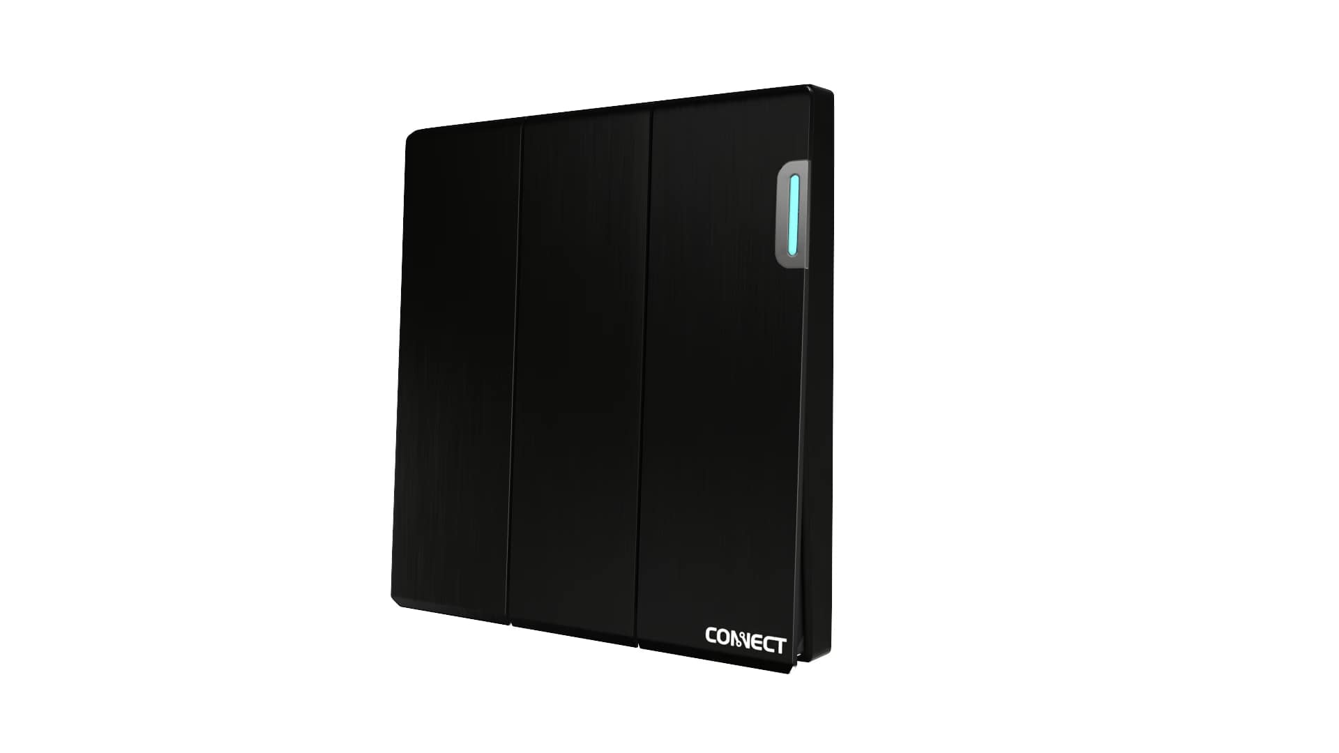 Home 3 Gang 1 Way Switch-Ultimate Black-Connect