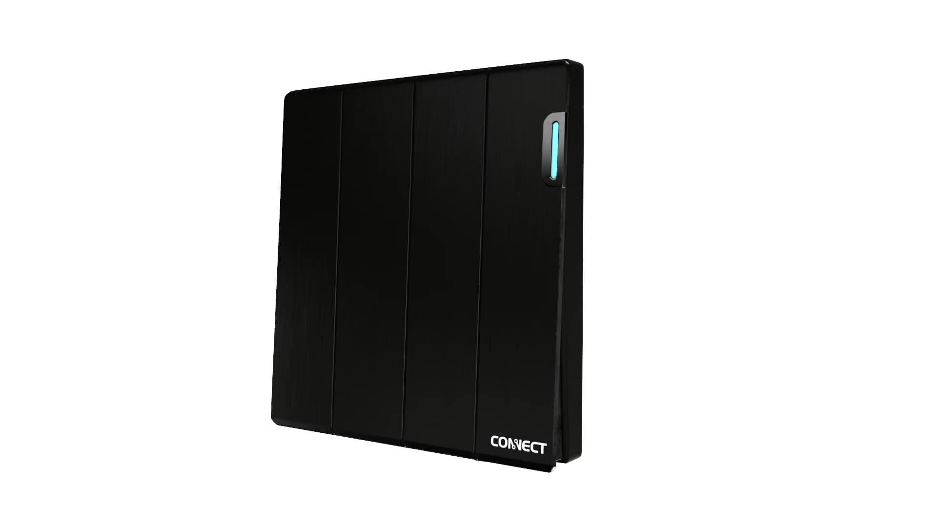 Home 4 Gang 1 Way Switch-Ultimate Black-Connect
