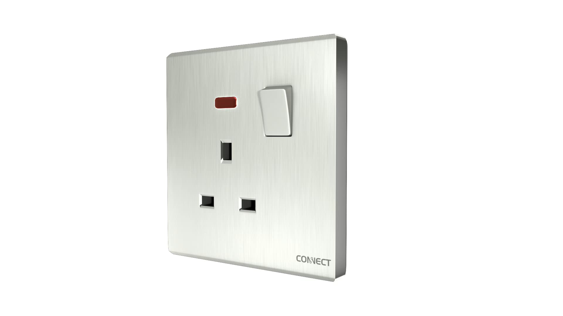 13A Switched Socket-With Neon-Pearl White-Connect