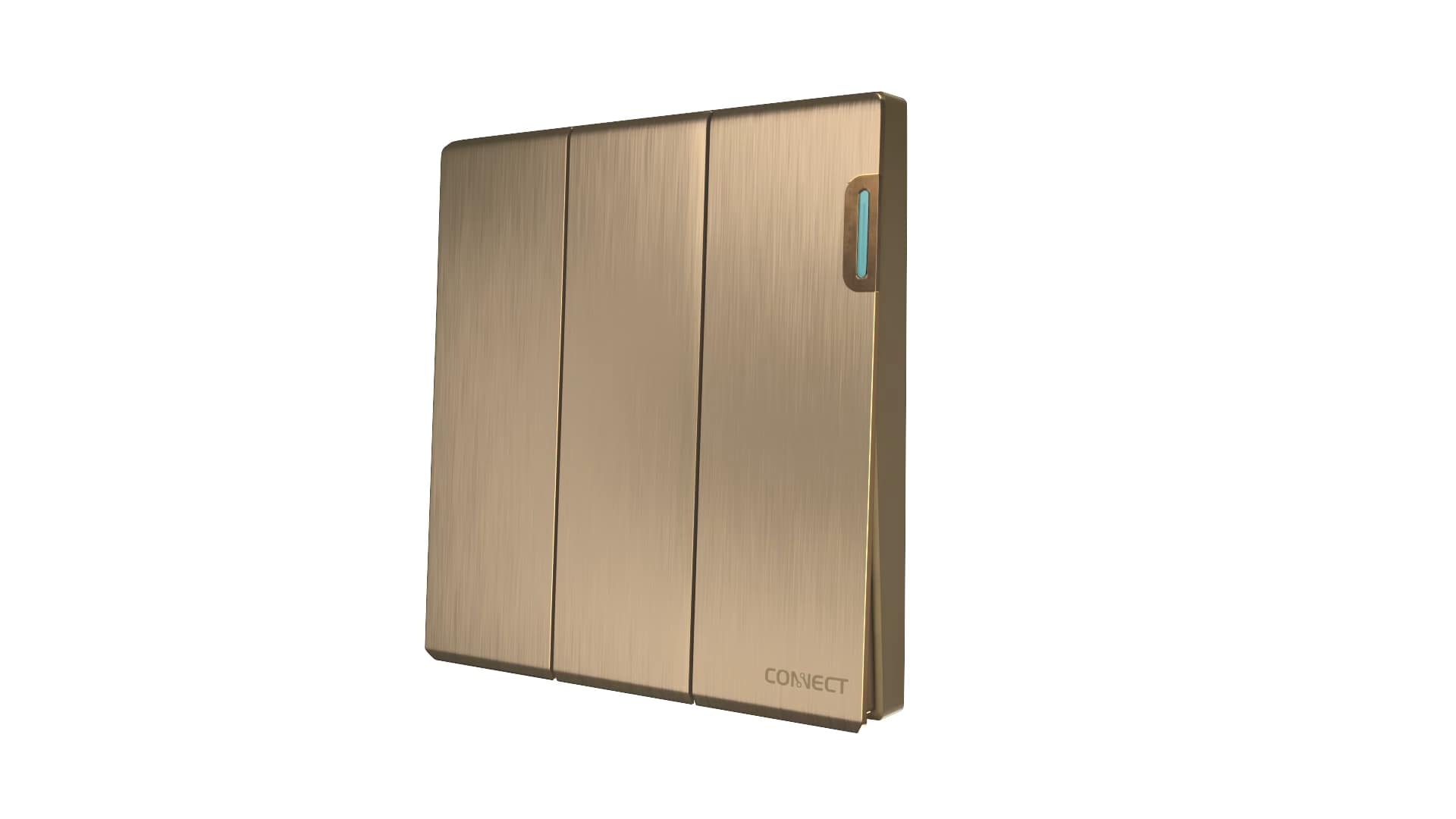 Home 3 Gang 1 Way Switch-Premium Gold-Connect