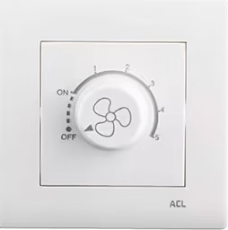 5 Steps Fan Controller-Elegance Series-White-ACL