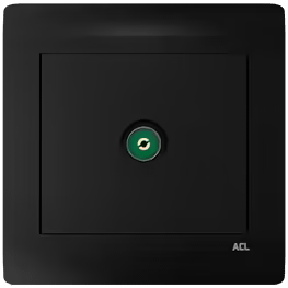 TV Antenna Socket-Elegance Series-Black-ACL