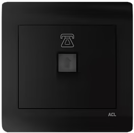 Telephone Socket-Elegance Series-Black-ACL