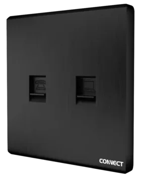 Telephone + Computer Socket-Ultimate Black-Connect