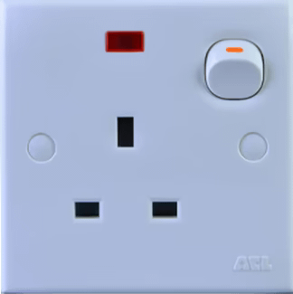 13A Socket White Neon-White Series-ACL