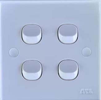 Home 4 Gang 1 Way Switch-White Series-ACL