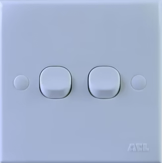 Home 2 Gang 1 Way Switch-White Series-ACL