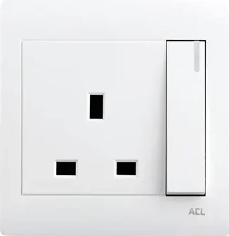 13A Socket-Elegance Series-White-ACL