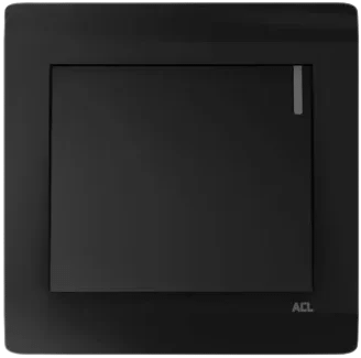 Home 1 Gang 1 Way Switch-Elegance Series-Black-ACL