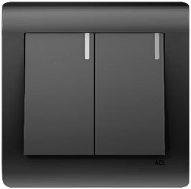 2 Gang 2 Way Switch-Elegance Series-Grey-ACL