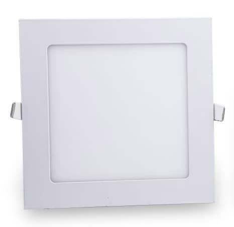 Home LED Panel Light 12W Cool White Sunk Square-Green Aluminum Frame