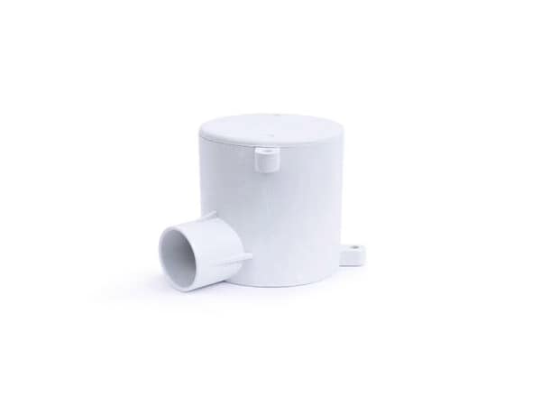 Deep Junction Box 1 Way 65mm PVC White 20 25mm-Polycrome