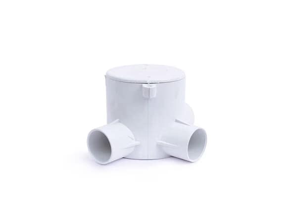 Deep Junction Box 3 Way 65mm PVC White 20 25mm-Polycrome