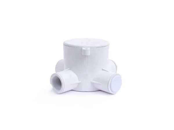 Home Deep Junction Box 4 Way 65mm PVC White 20 25mm-Polycrome