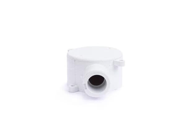 Junction Box 1 Way 40mm PVC White 20 25mm-Polycrome