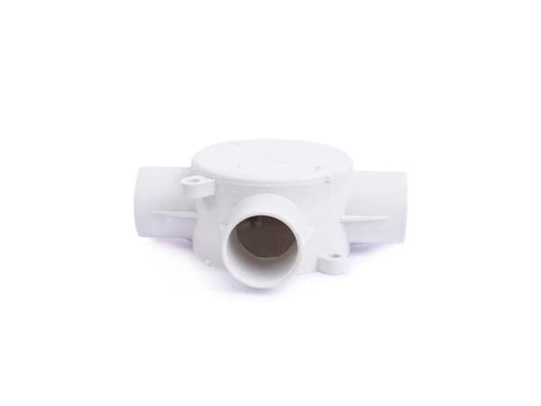 Home Junction Box 4 Way 40mm PVC White 25mm-Polycrome