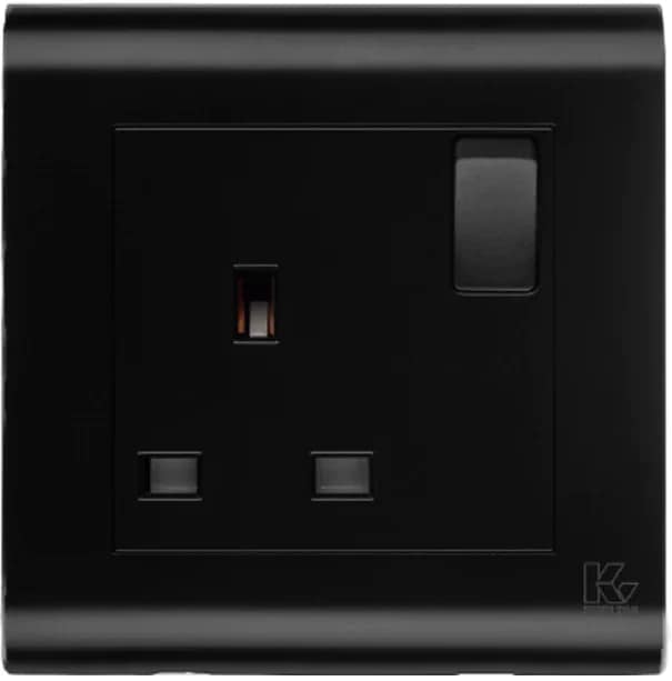 13A Socket-Modular Series-Jet Black-Kevilton