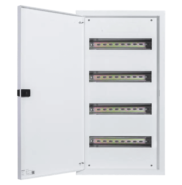 Metal Enclosure 4 Row 56 Way 350mm x 650mm x 110mm-Orange