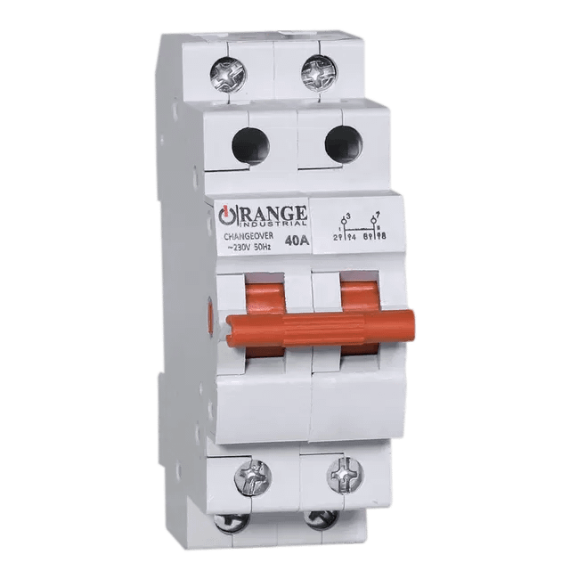 MCB Type Changeover 40A 2 Pole-Orange Industrial