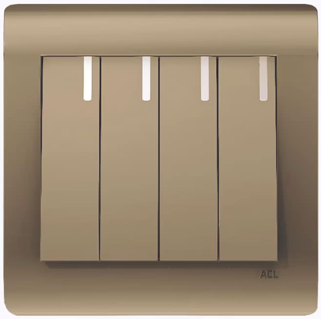 4 Gang 1 Way Switch-ACL Elegance Bronze Series