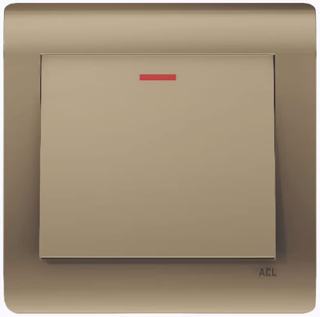 20A Double Pole Switch-With Neon-Elegance Series-Bronze-ACL