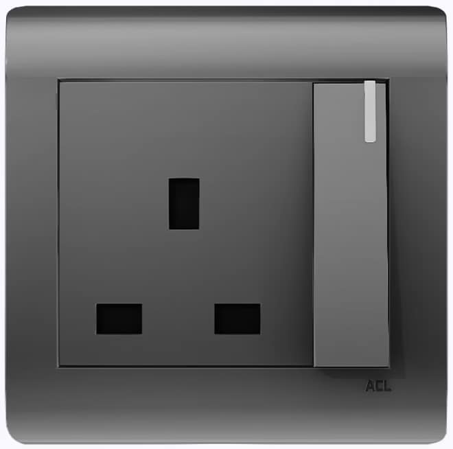 13A Socket-Elegance Series-Grey-ACL