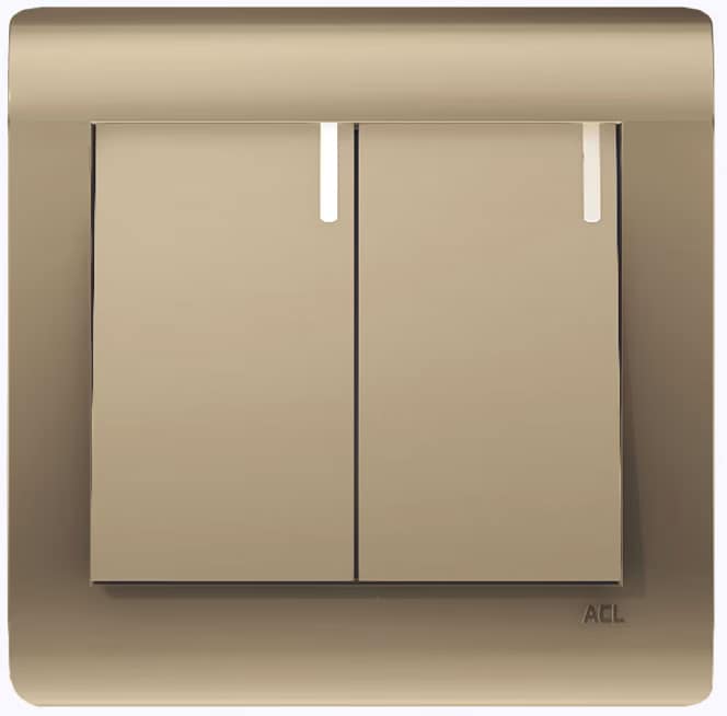 2 Gang 1 Way Switch-ACL Elegance Bronze Series