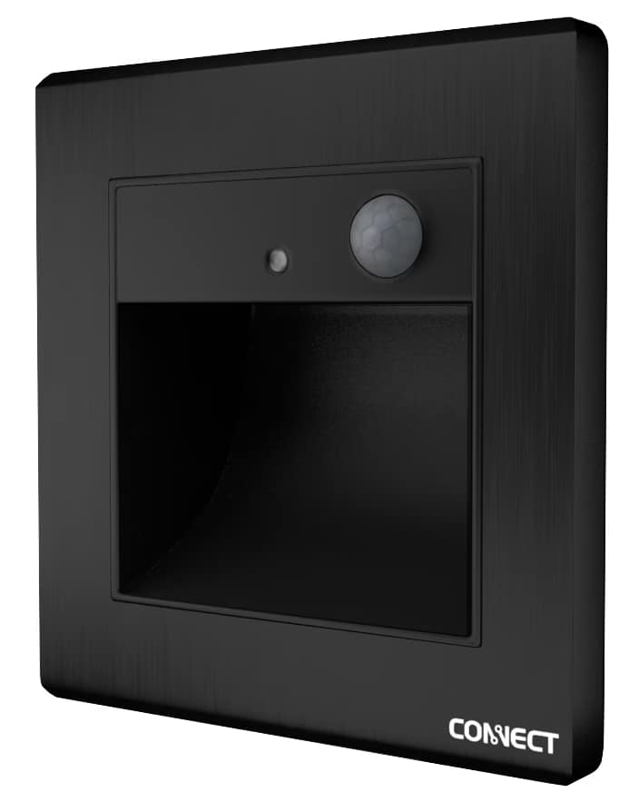 3W Stairway Light With Sensor Warm-Ultimate Black-Connect