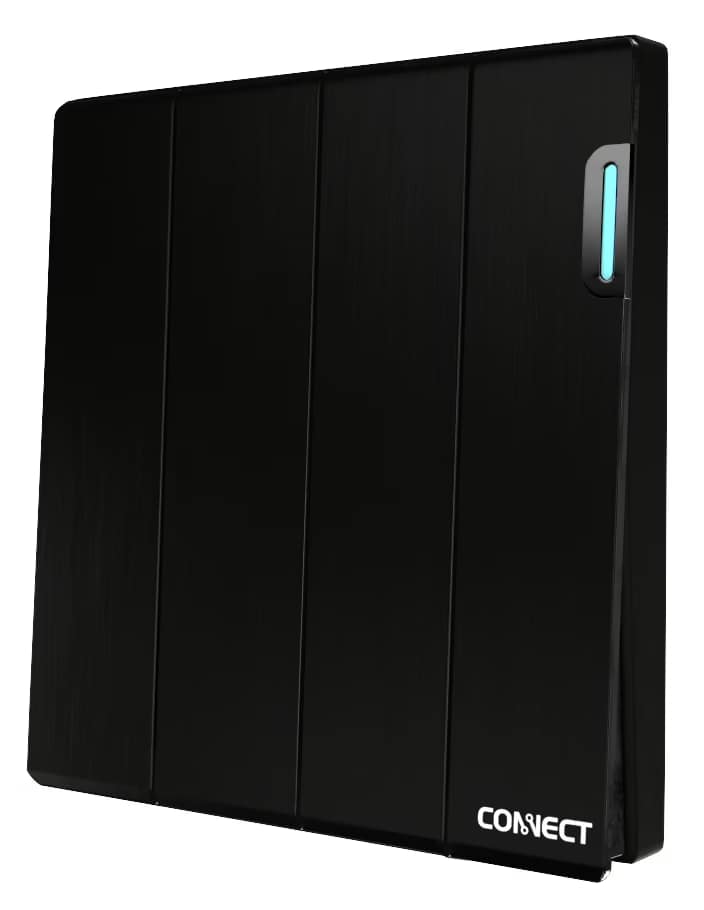 4 Gang 2 Way Switch-Ultimate Black-Connect 4 Gang 2 Way Switch