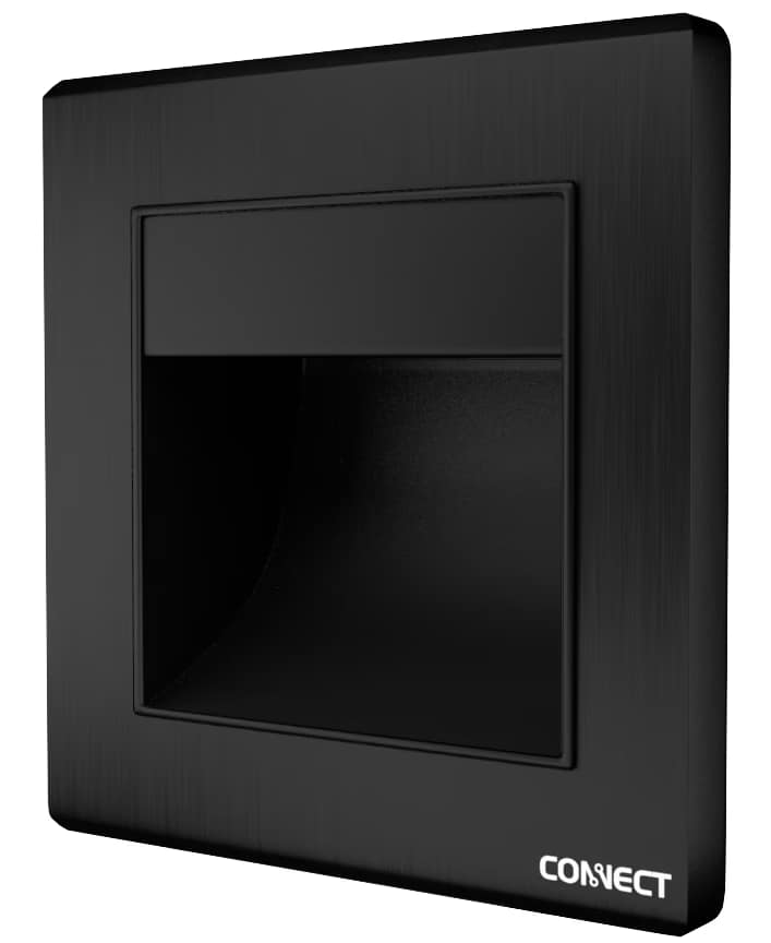 3W Stairway Light Brushed Warm-Ultimate Black-Connect