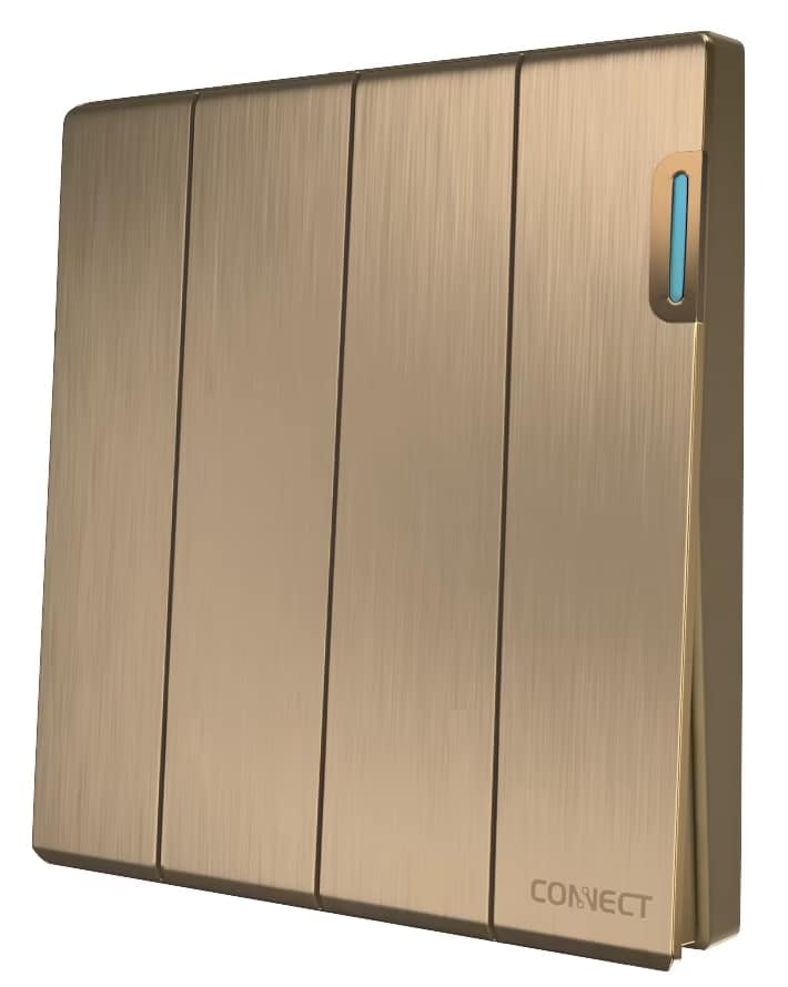 4 Gang 2 Way Switch-Premium Gold-Connect