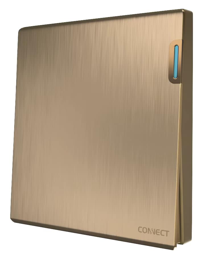 Home 1 Gang 1 Way Switch-Premium Gold-Connect