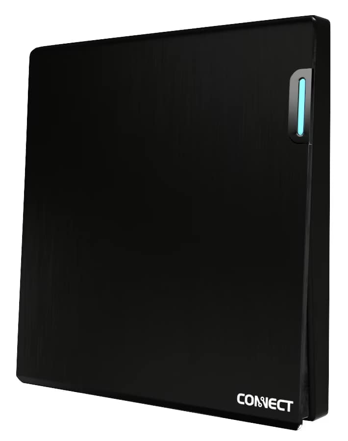Home 1 Gang 1 Way Switch-Ultimate Black-Connect